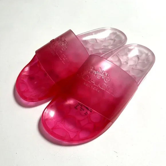 Coach Shoes Nwob Coach Ulyssa Transparent Slide Pink Ombre